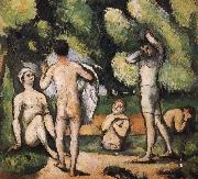 Paul Cezanne were five men and Bath USA oil painting artist